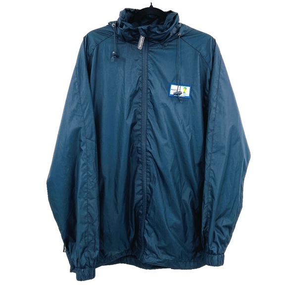 MUNDOMEX Black Fifa Brazil World Cup Mexico Full Zip Windbreaker Jacket Size XL - Picture 1 of 10